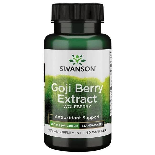 Swanson - Goji Extract - 500mg (60 Caps) – Swanson förpackning