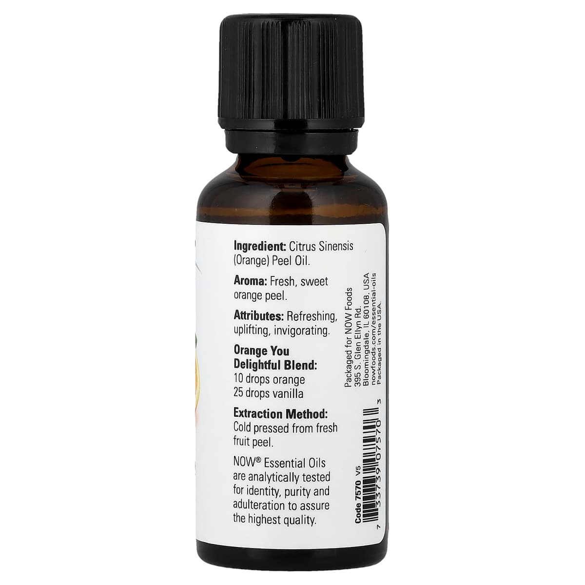 NOW Foods - Eteerinen öljy, Appelsiiniöljy puhdas - 30ml