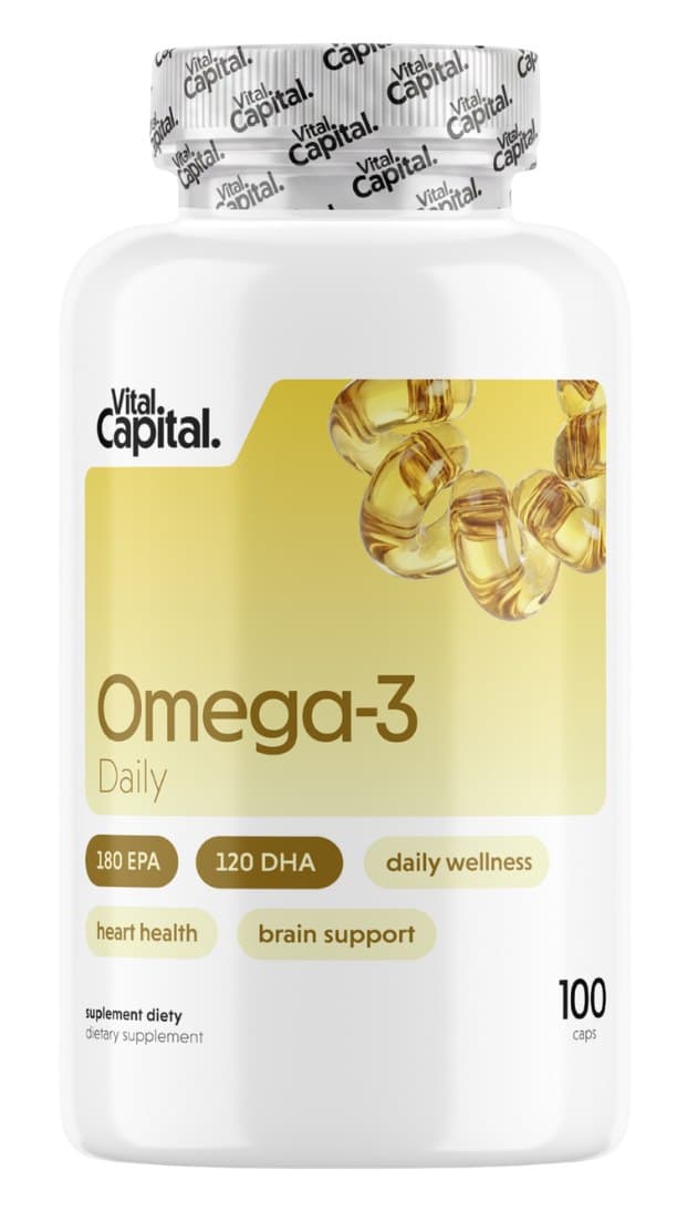 Vital Capital - Omega-3 Daily - 100 Caps – Vital Capital förpackning