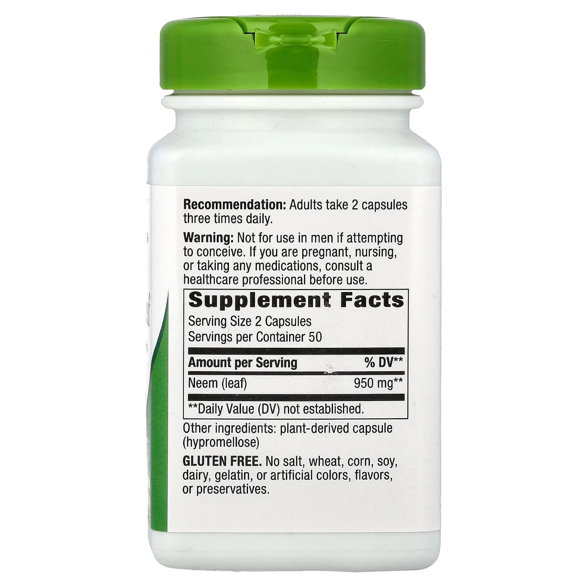 Nature'S Way - Neem Leaf - 100 Caps