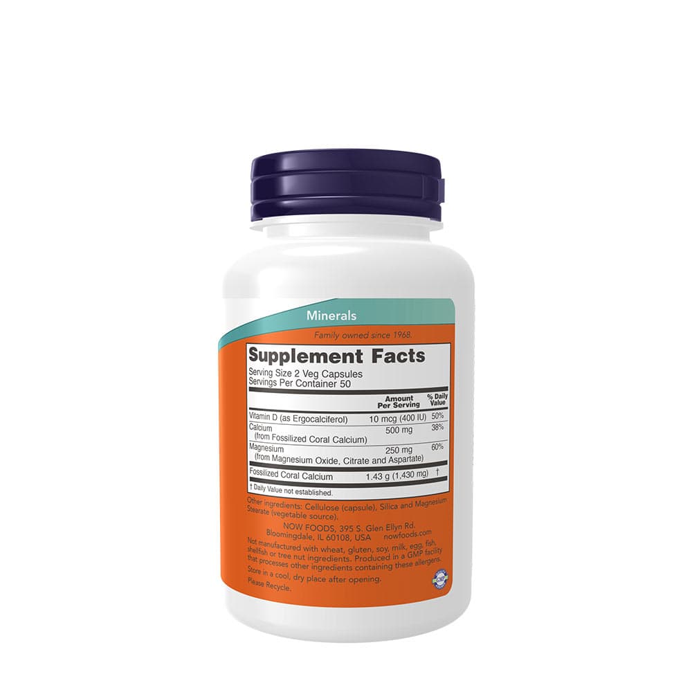 NOW Foods - Coral Calcium Plus - 100 Kapsler