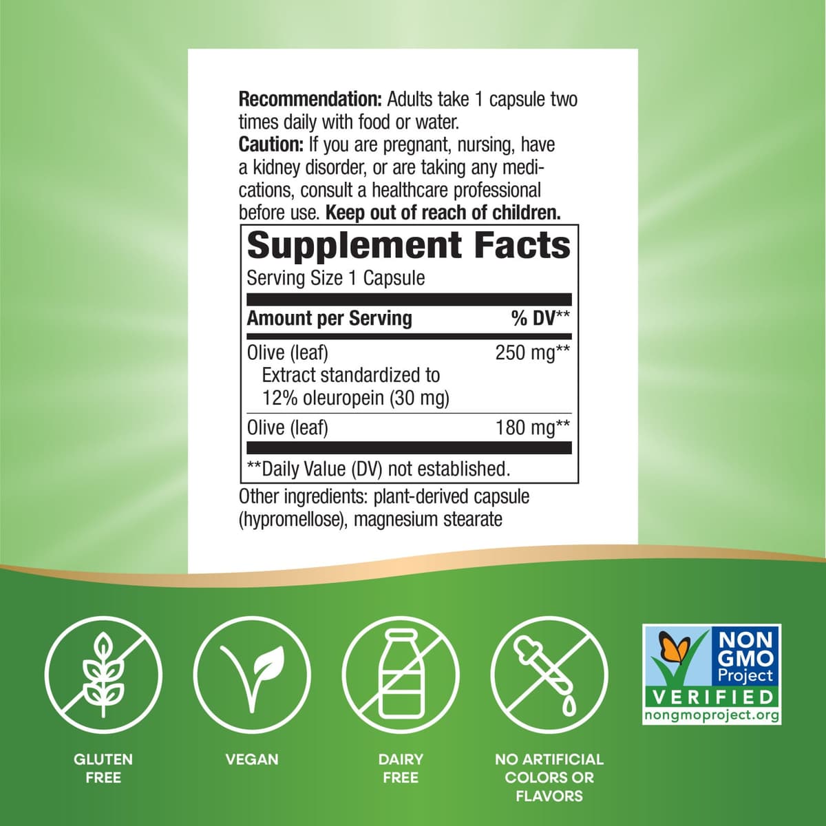 Nature's Way - Olive Leaf Premium Extract - 60 Caps