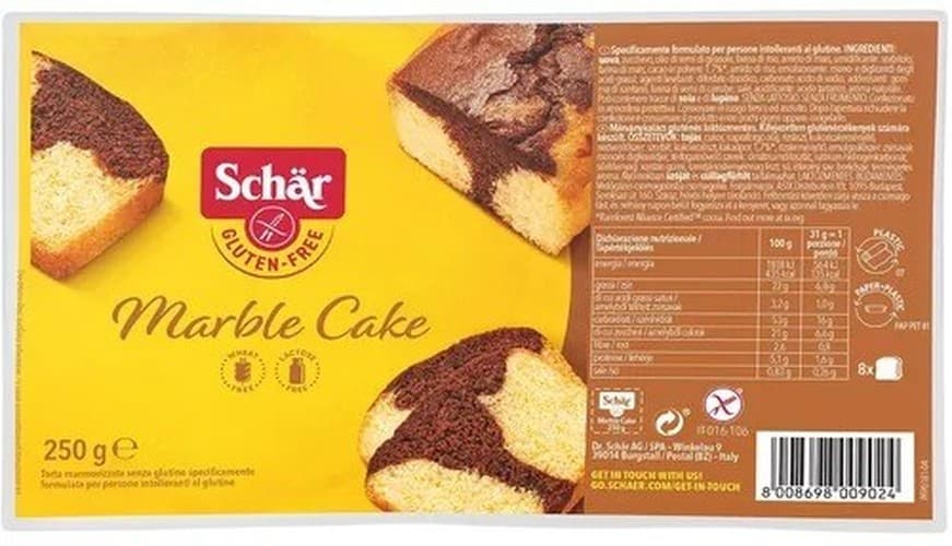 Schar Ciasto kakaowe Marmorkuchen 250 g – Schär pakkaus