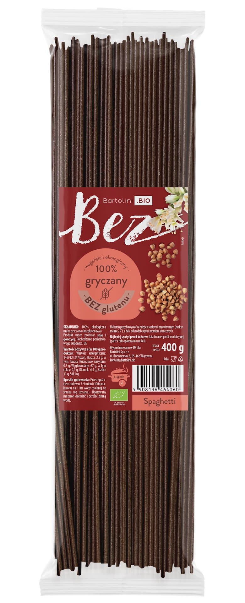 Bartolini - Luomu tattaripasta, gluteeniton – Bartolini pakkaus