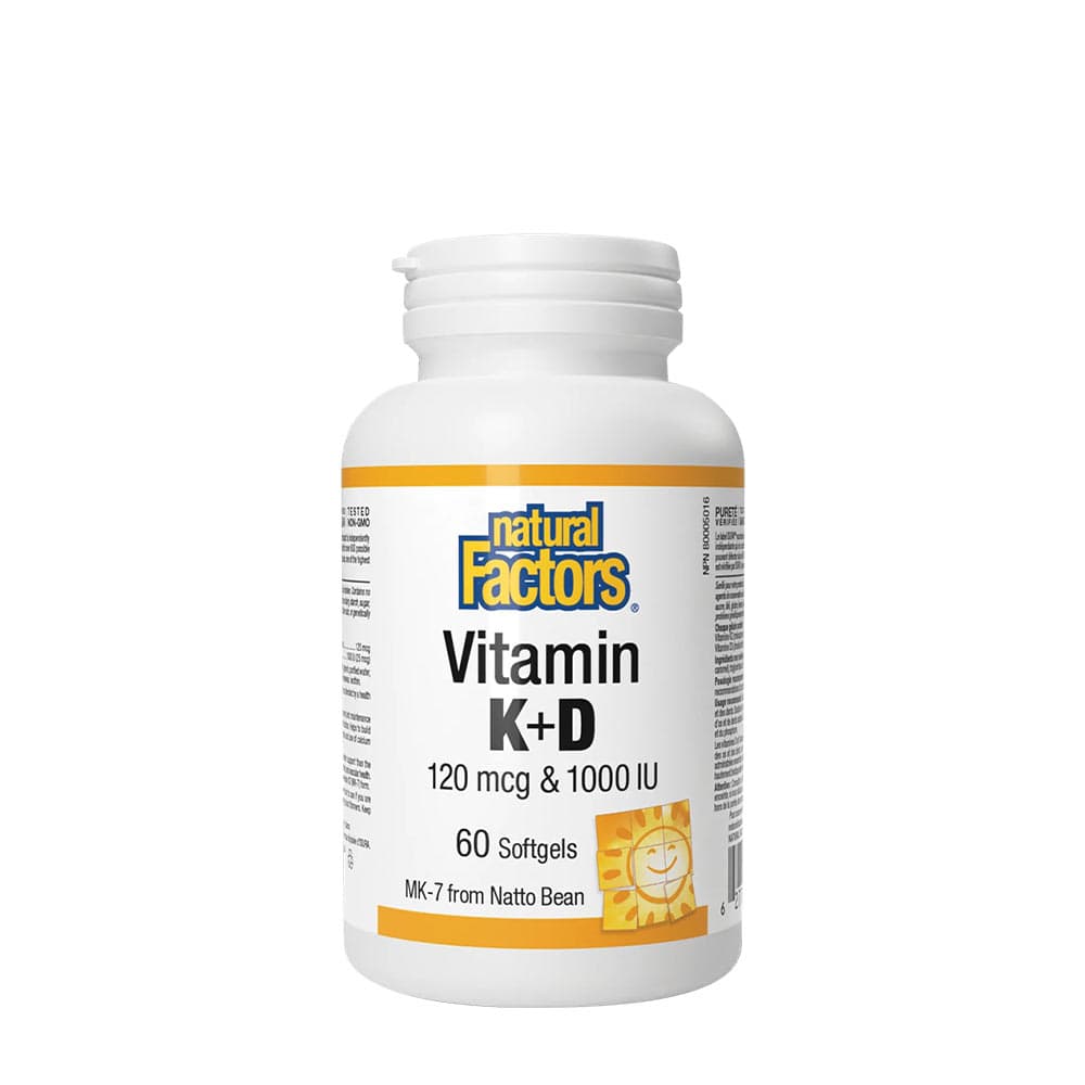 Natural Factors - Vitamin K+D – Natural Factors förpackning