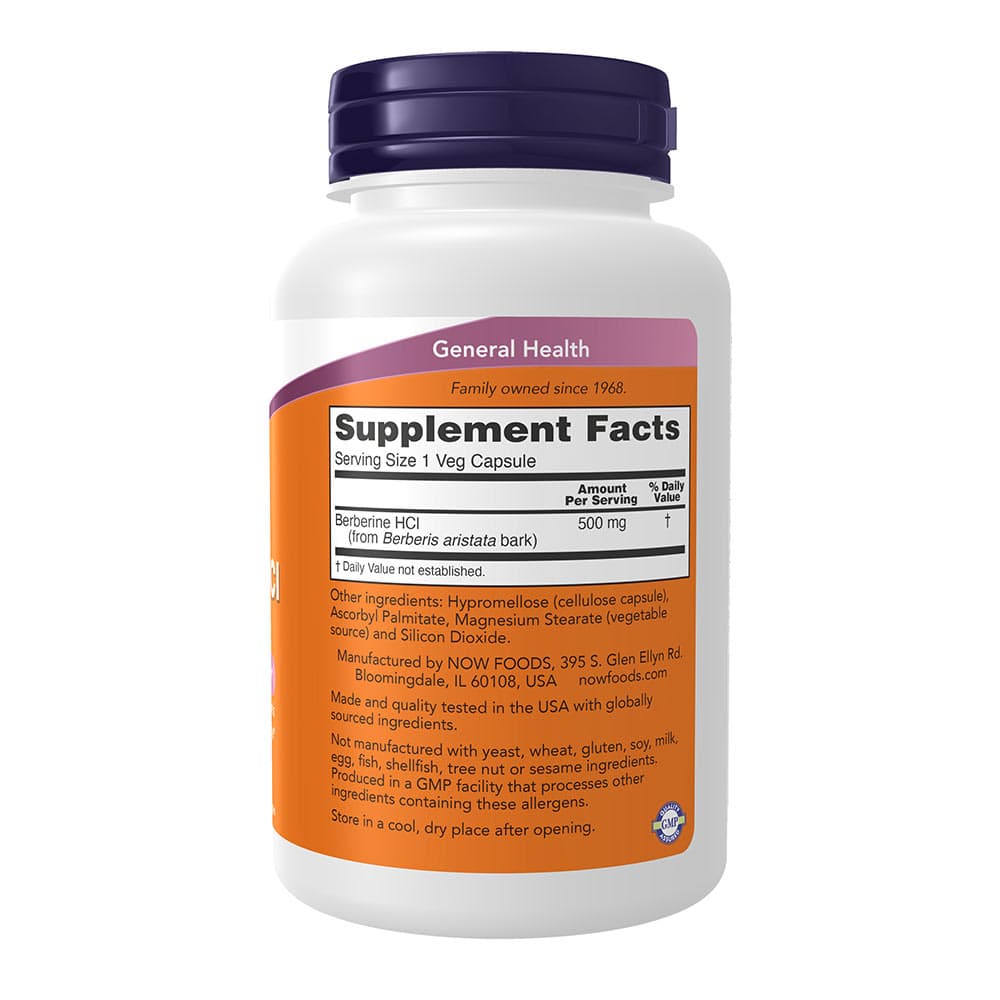 NOW Foods - Berberine HCL - 90 Vcaps