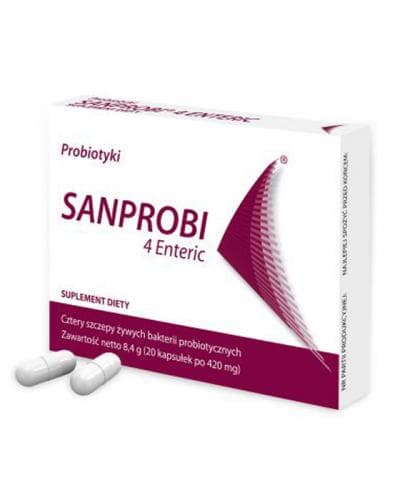Sanprobi - 4 Enteric - 20 Caps – Sanprobi förpackning