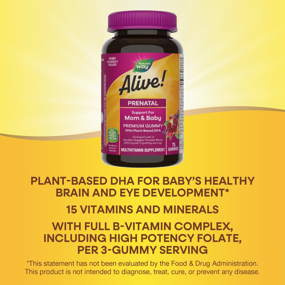 Nature's Way - Alive!® Premium Prenatal Gummies - 75 Tyggegummier