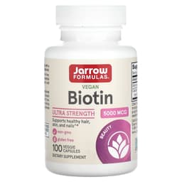 Jarrow Formulas - Vegan Biotin Ultra Strength - 100 Veggie Capsules