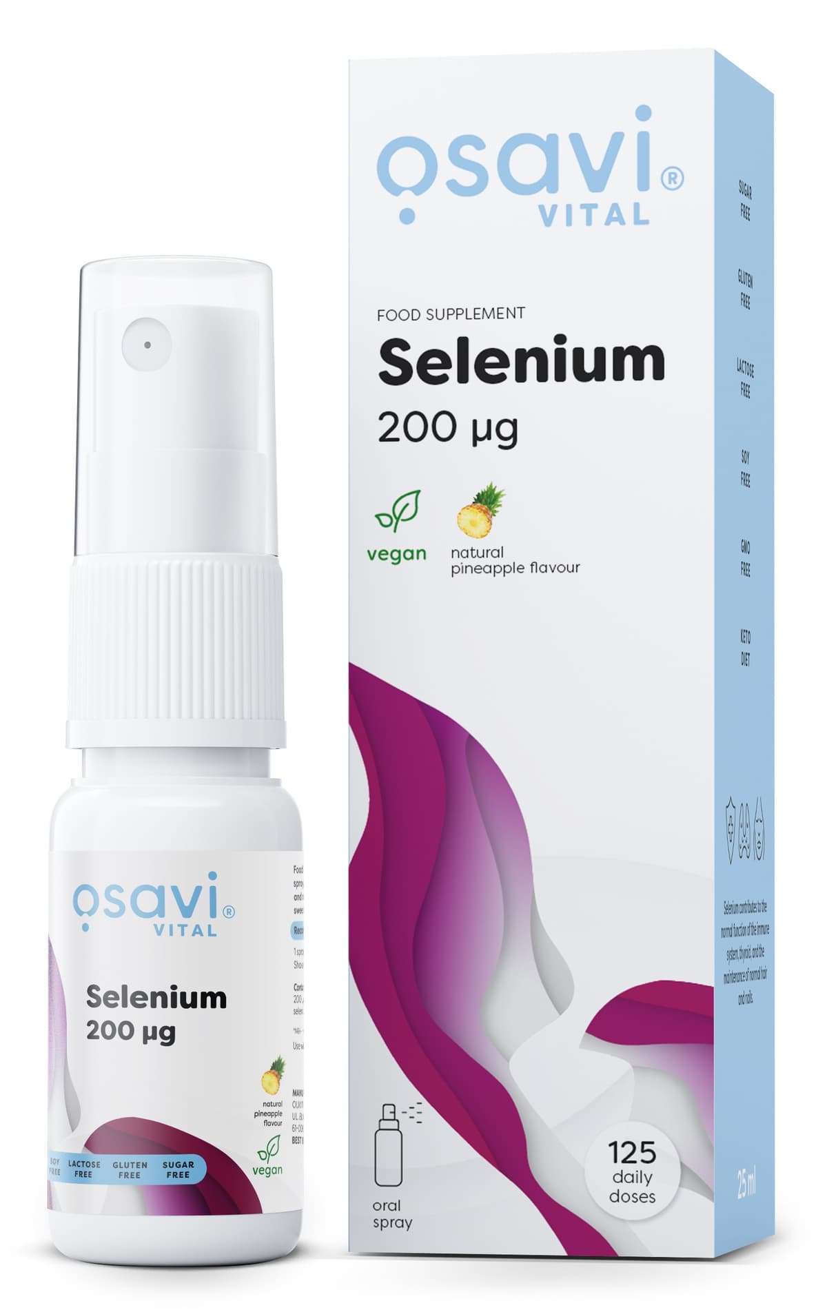 Osavi - Selenium Oral Spray - Pineapple, 25ml – Osavi förpackning