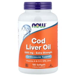 Now Foods - Cod Liver Oil, 1000mg (180 Sgels)