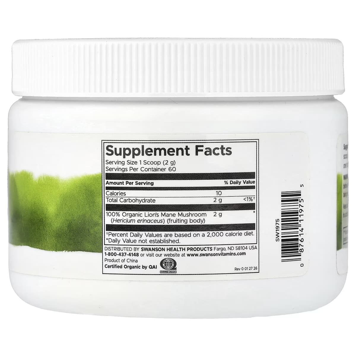 Swanson - Lion'S Mane Mushroom Powder - 120g