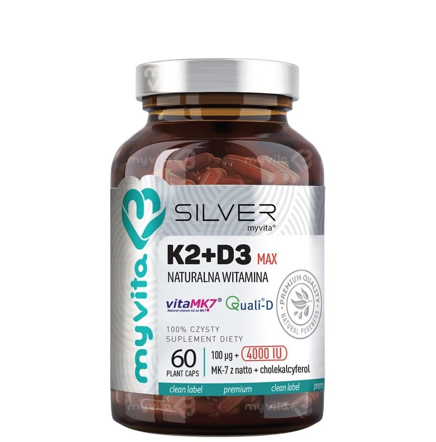 MyVita - Vitamin K2 100mcg + D3 4000IU Caps – MyVita förpackning