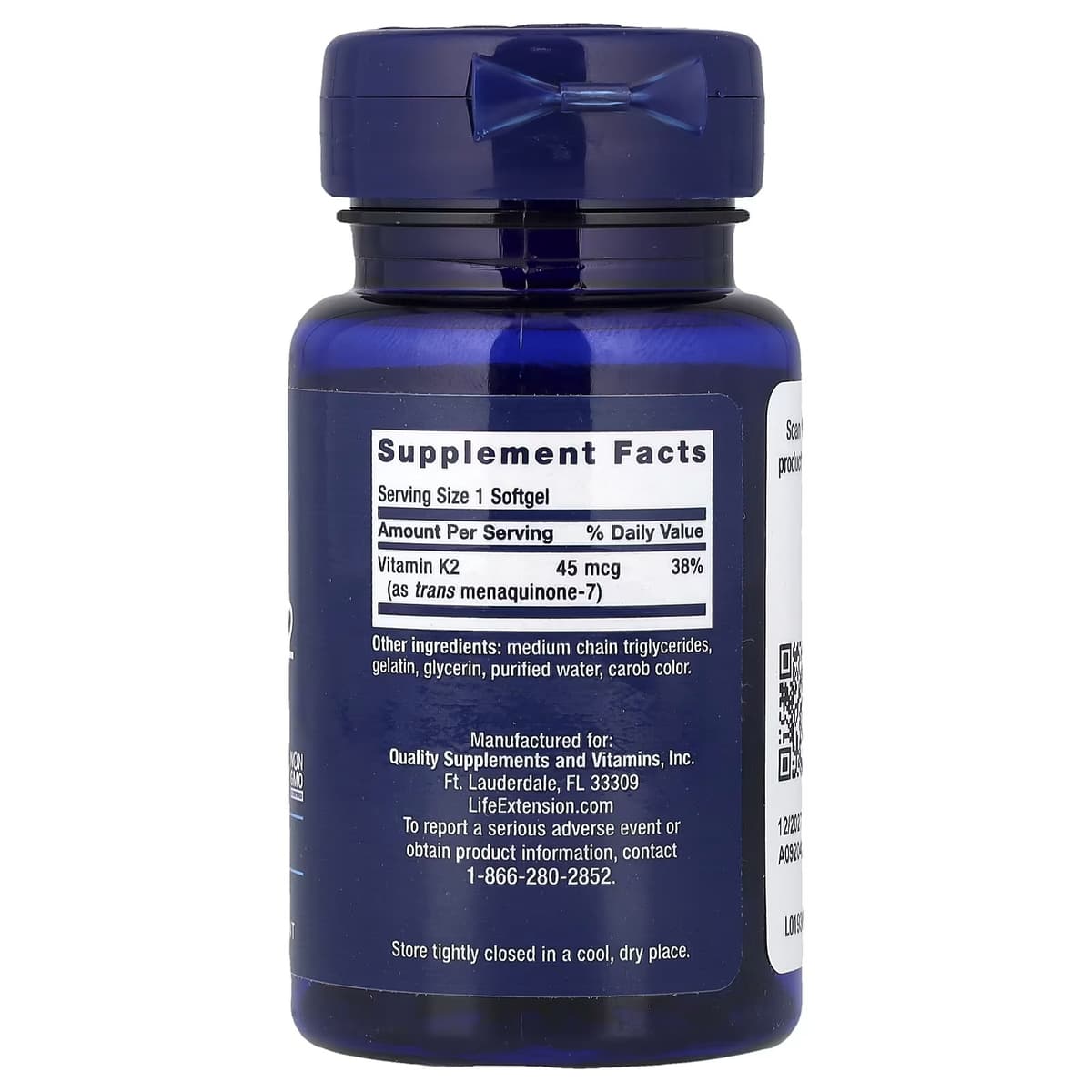 Life Extension - Lavdosis Vitamin K2 (MK-7), 45mcg - 90 Sgels