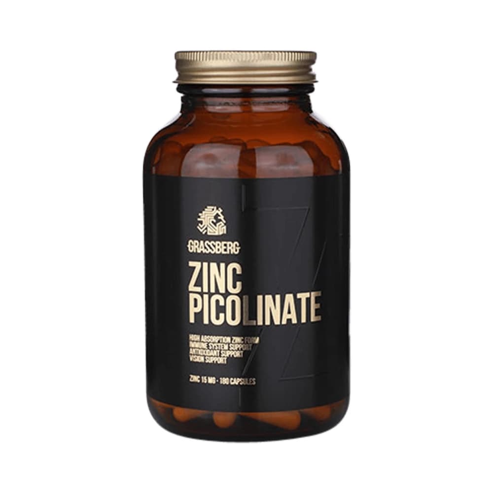 Grassberg - Zinc Picolinate - Unflavoured - 100 Capsules – Grassberg förpackning