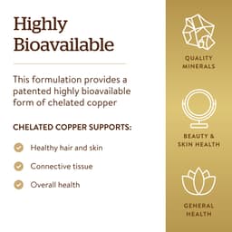 Solgar - Chelated Copper - 100 Tabs