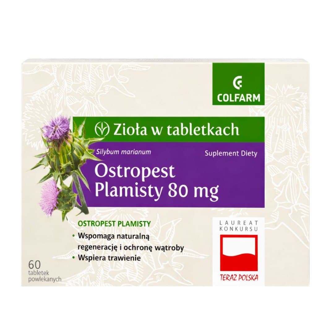 Colfarm - Ostropest Plamisty - 60 Tabs – Colfarm förpackning