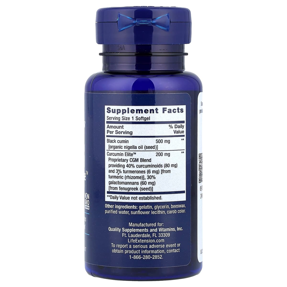 Life Extension - Black Cumin Seed Oil and Curcumin Elite