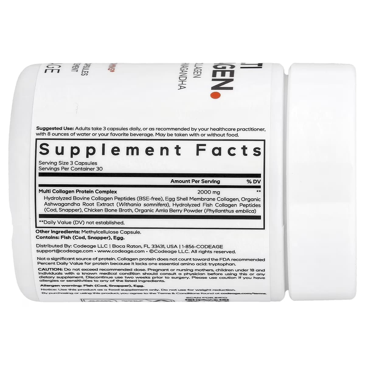 Codeage Multi Collagen - 90 Vcaps - 90 Vegetable Caps
