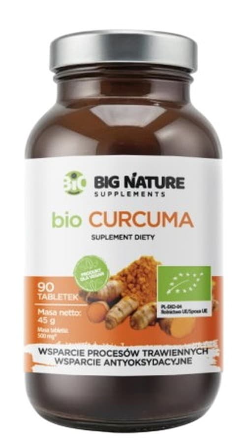 Big Nature - Organic Curcuma Tabs 500mg, 90 Tabs – Big Nature förpackning