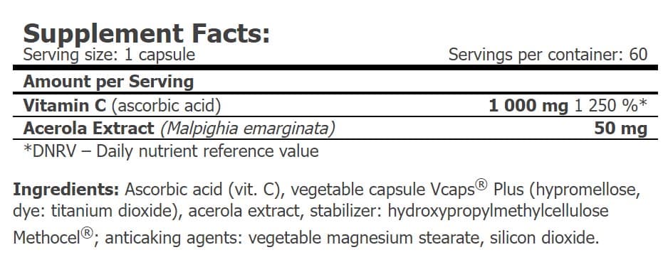 Amix - Provegan Vitamin C - 60 Caps