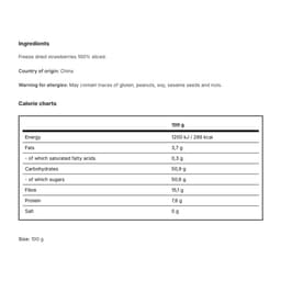 Vilgain - Freeze-Dried Strawberries - 100g