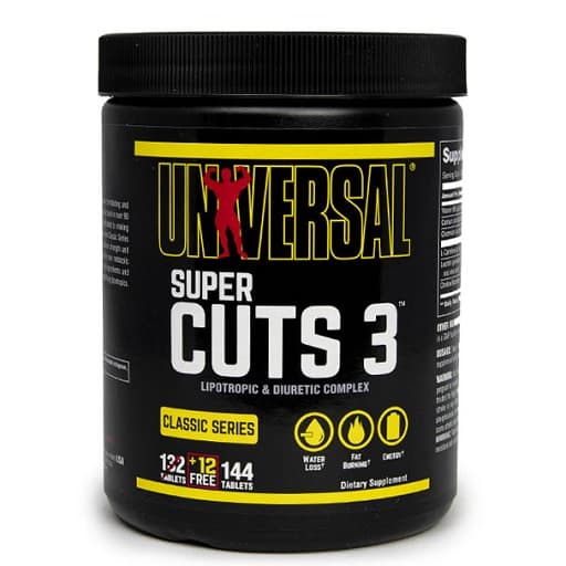 Universal Nutrition - Super Cuts 3 - 130 tabletter – Universal Nutrition förpackning