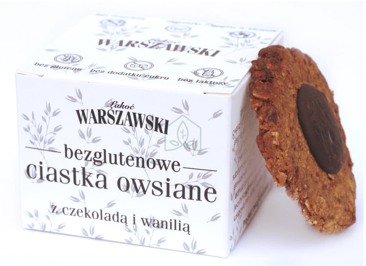 Lakoc Warszawski - Gluten-Free Oat Cookies - 150g – Lakoc Warszawski förpackning