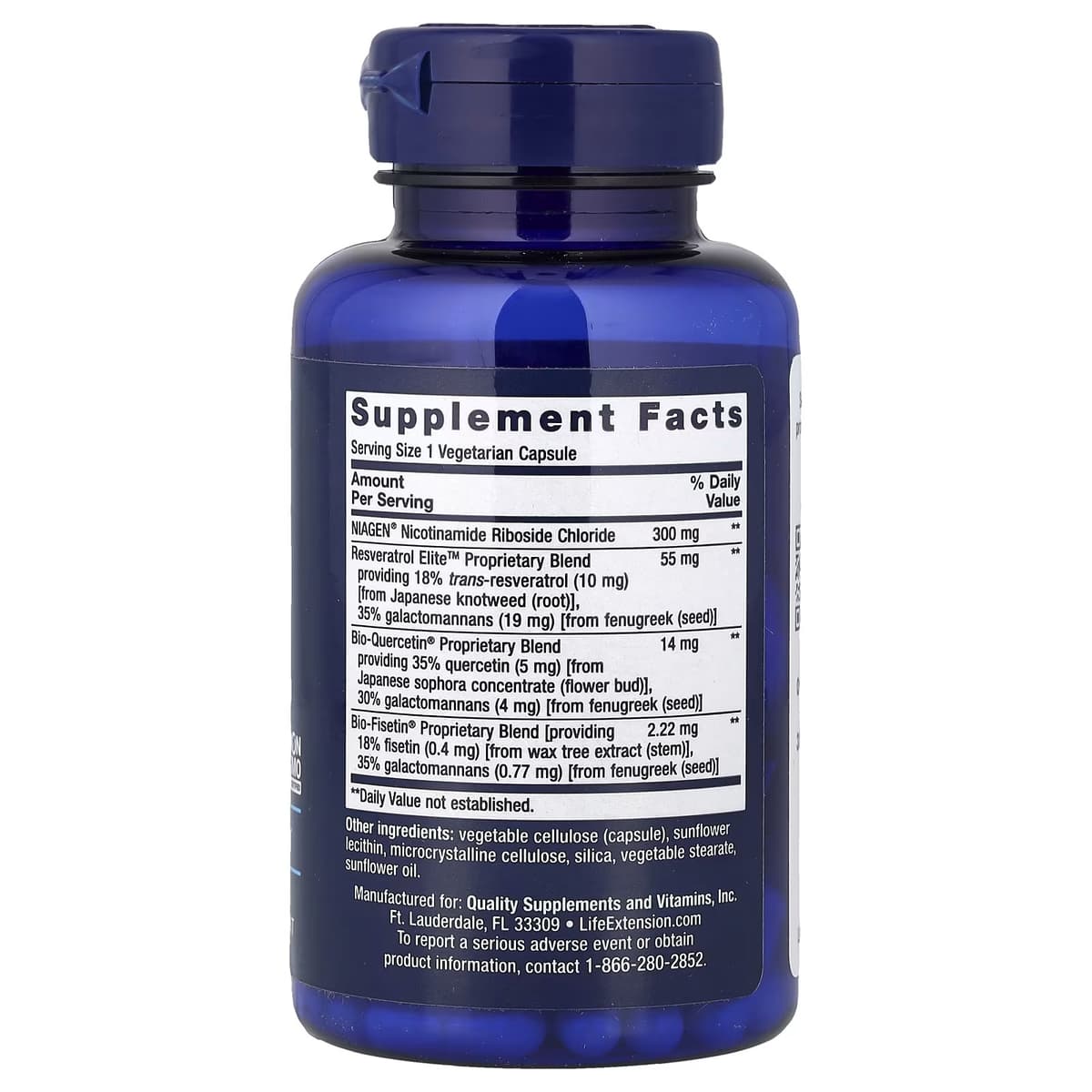 Life Extension - Optimized Nad+ Cell Regenerator And Resveratrol - 30 Caps