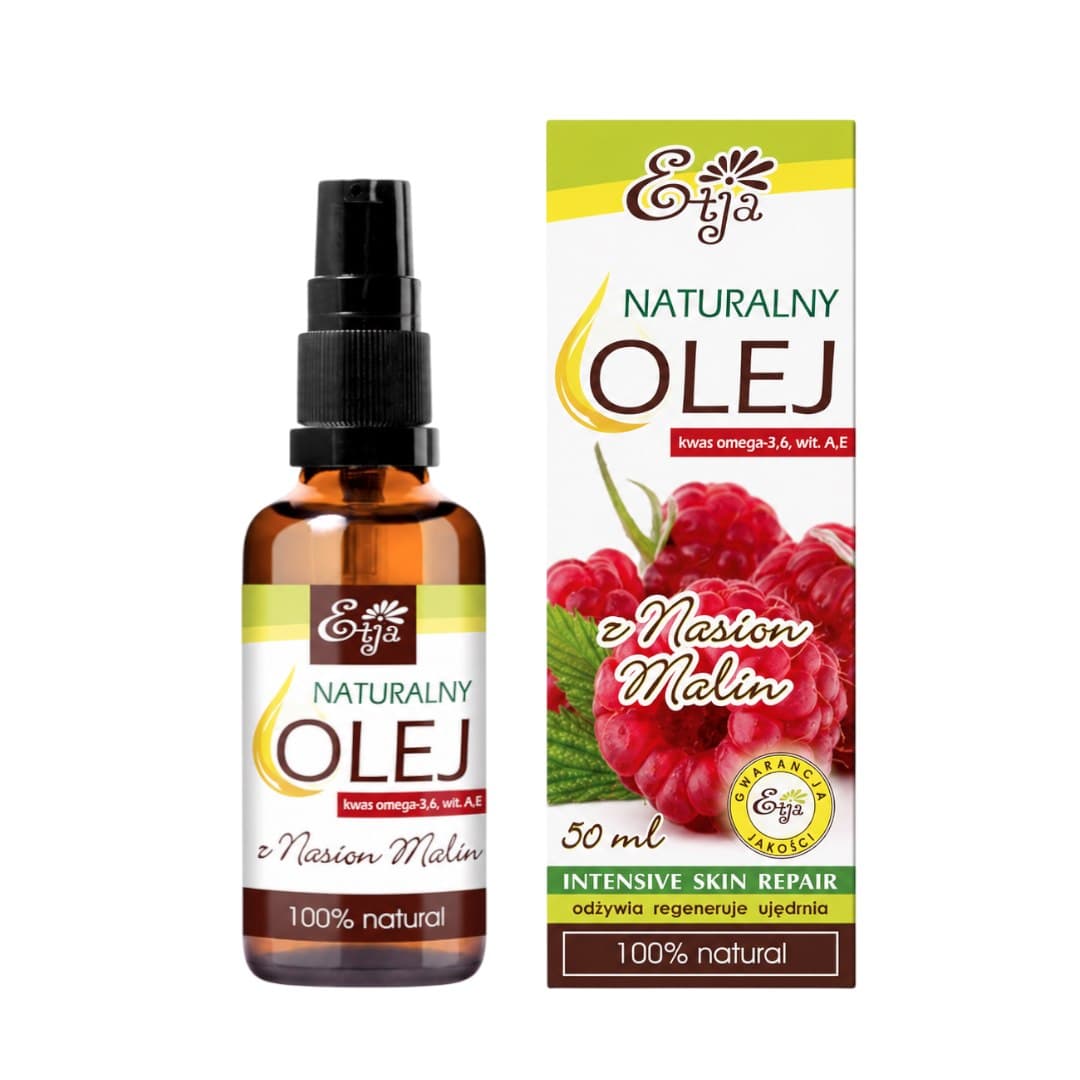 Etja - Natural Raspberry Seed Oil - 50ml – Etja förpackning