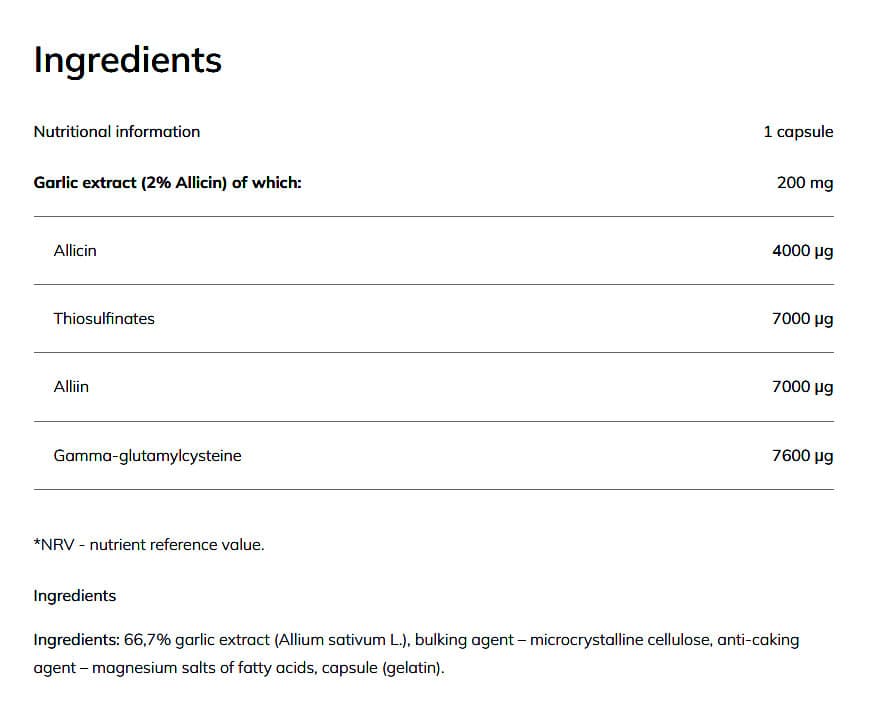 Olimp Labs - Garlicin Odorless Garlic Extract - 30 Caps