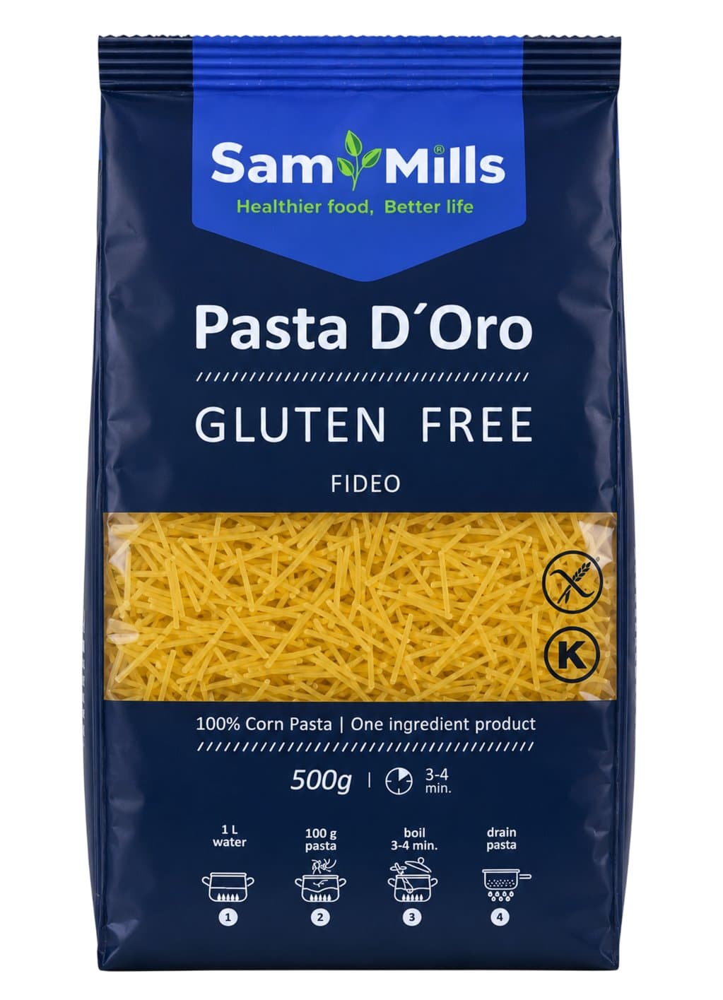 Sam Mills - Pasta D'Oro - 500g – Sam Mills förpackning