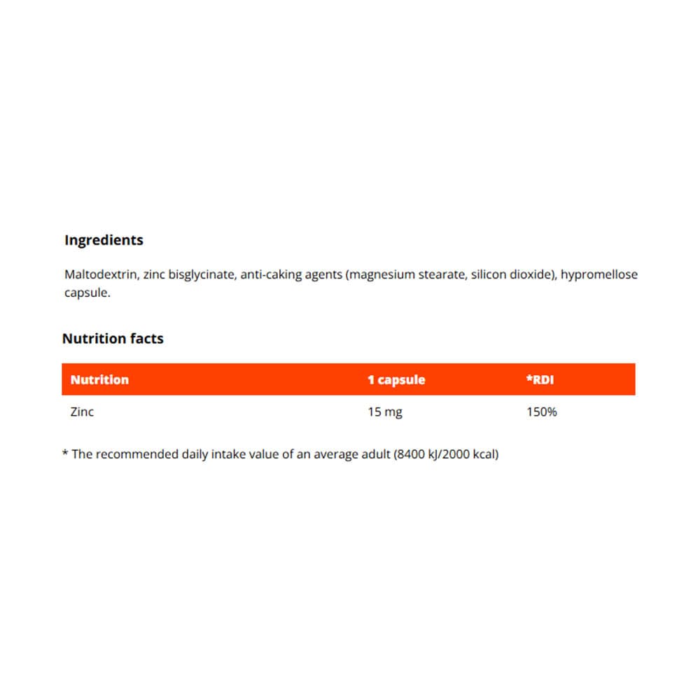 Gymbeam - Zinc Chelate Bisglycinate - 60 Caps