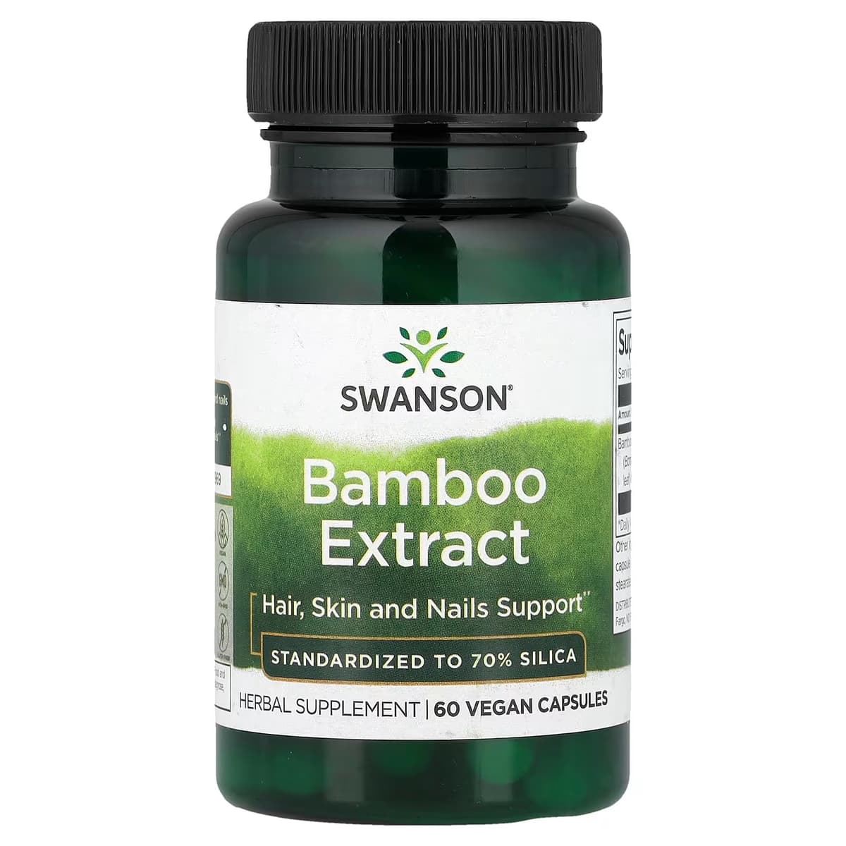 Swanson - Bamboo Extract - 30 Days - 70% Silika - 60 Vcaps