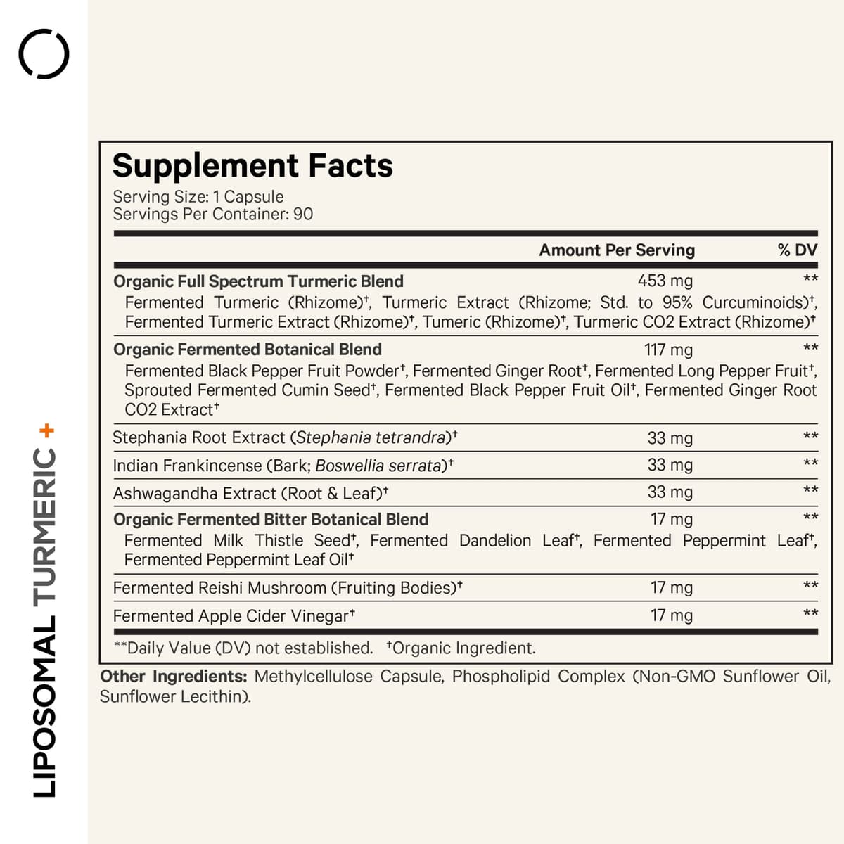 Codeage Liposomal Gurkmeja+ - 90 Vcaps - 90 Vegetabilske Kapsler
