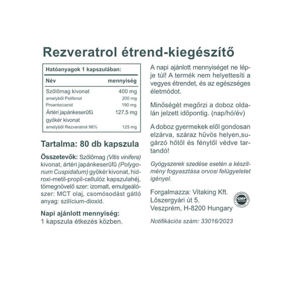 Vitaking - Resveratrol Extra - 80 Vcaps