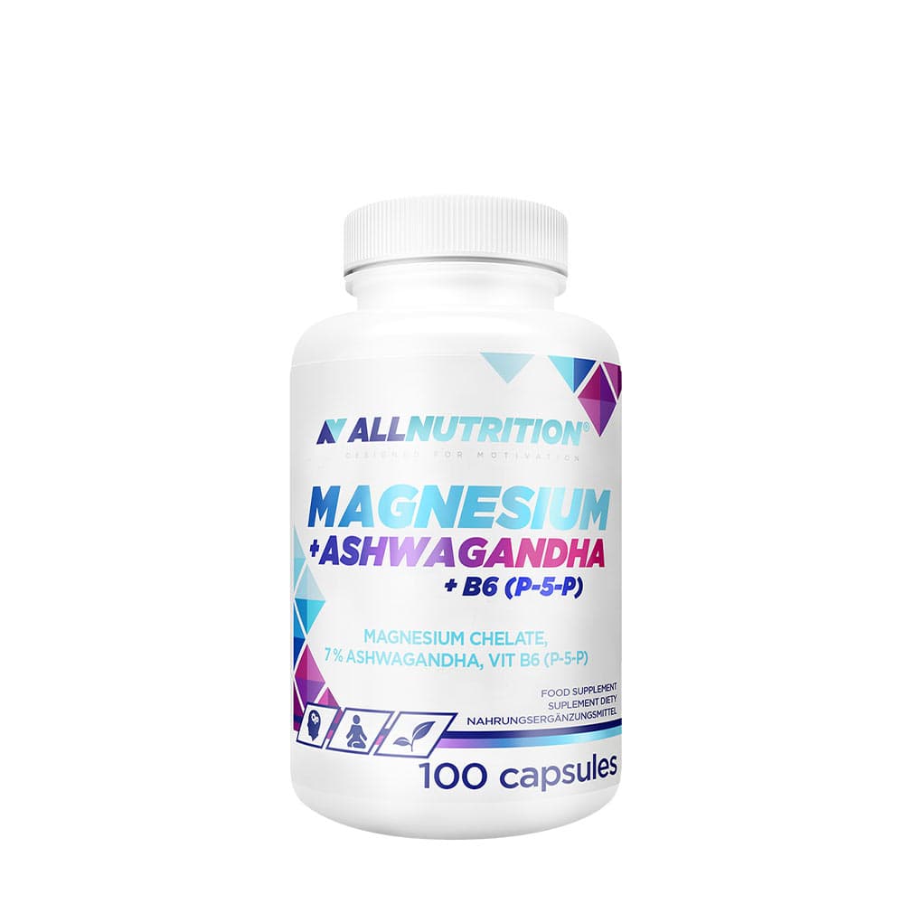 Allnutrition - Magnesium + Ashwagandha + B6 (P-5-P) - 100 Caps