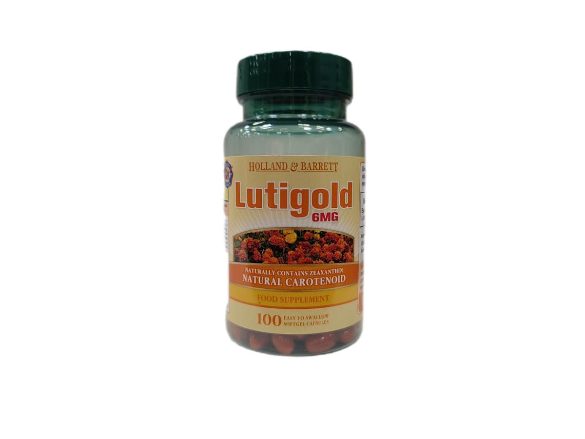 Holland & Barrett - Lutigold Lutein - 100 Caps – Holland & Barrett förpackning