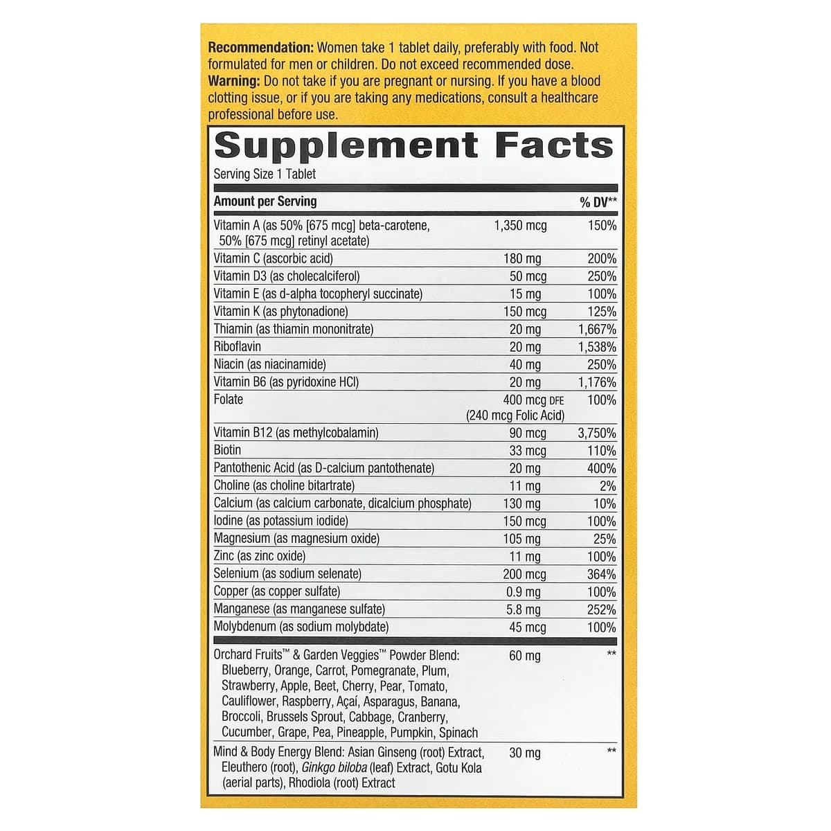 Nature'S Way - Alive! Ultra Multivitamin - 60 Tabs