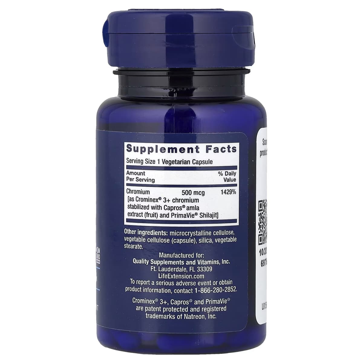 Life Extension - Optimeret krom med Crominex 3+ - 60 vegetabilske kapsler