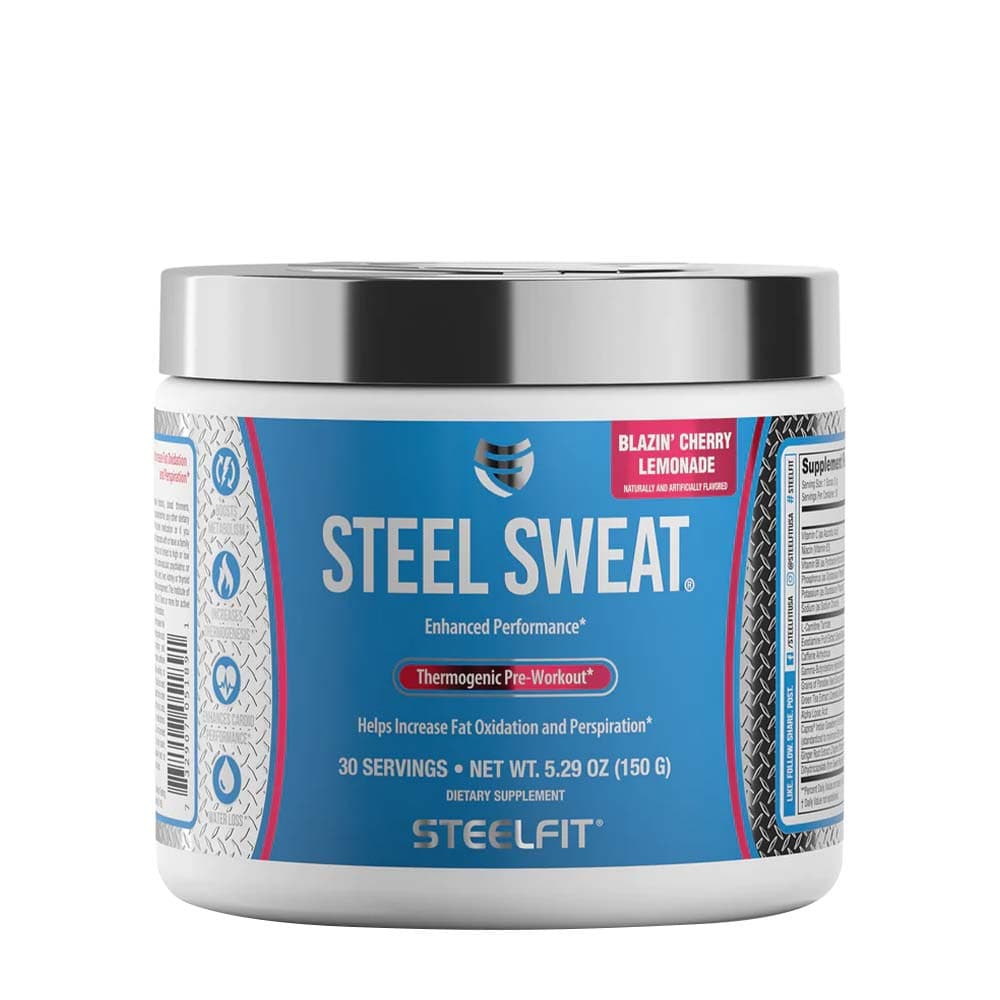 SteelFit - Blazing Cherry Lemonade - 150g – SteelFit förpackning