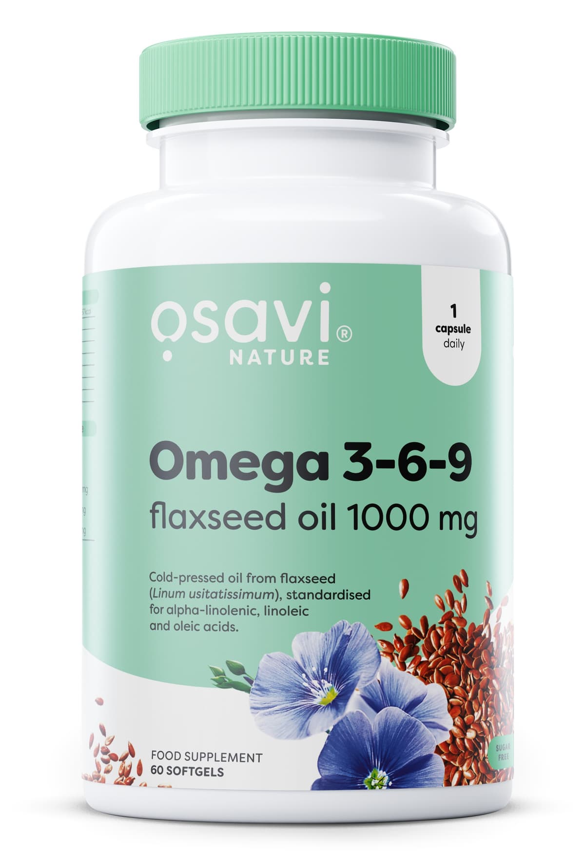 Osavi - Omega 3-6-9 Flaxseed Oil 1000mg - 60 Sgels