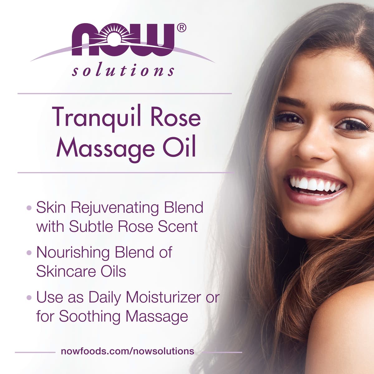 Now Foods - Tranquil Rose Massageolie - 237ml