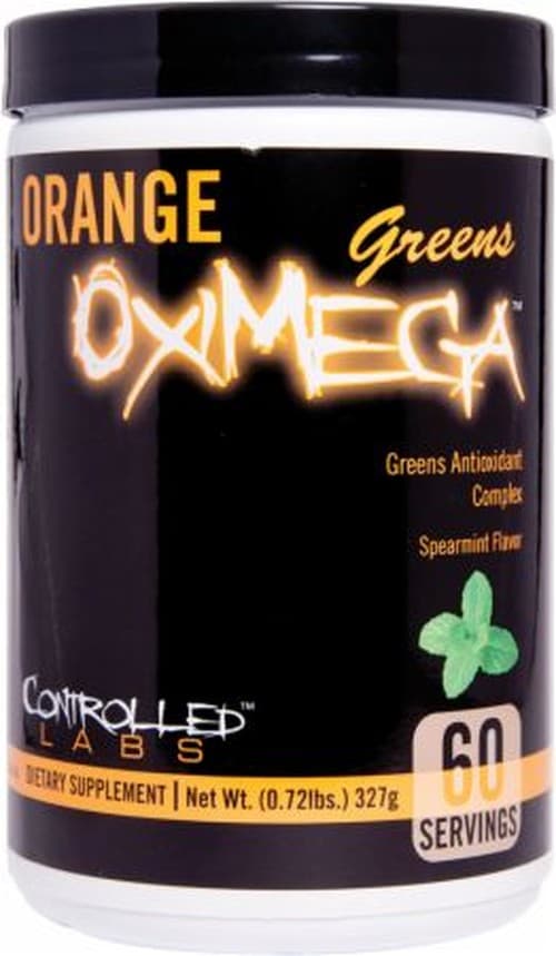 Controlled Labs - Orange Oximega Greens (Spearmint - 327g) – Controlled Labs förpackning