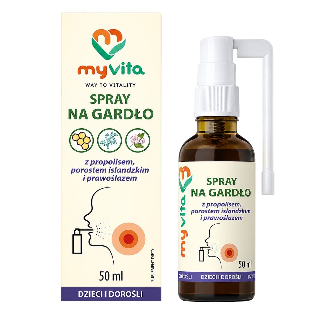 Myvita - Throat Spray - 50ml – MyVita förpackning