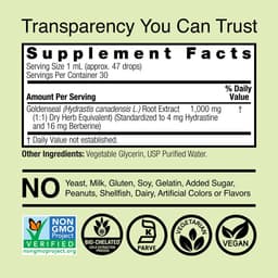 Nature's Answer - Standardized Fluid Extract Goldenseal Root - 1 fl oz