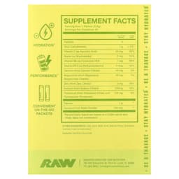 Raw Nutrition - Rum Hydration - Elektrolytløsning - 20 X 5,8g (100 Poser/Poser)