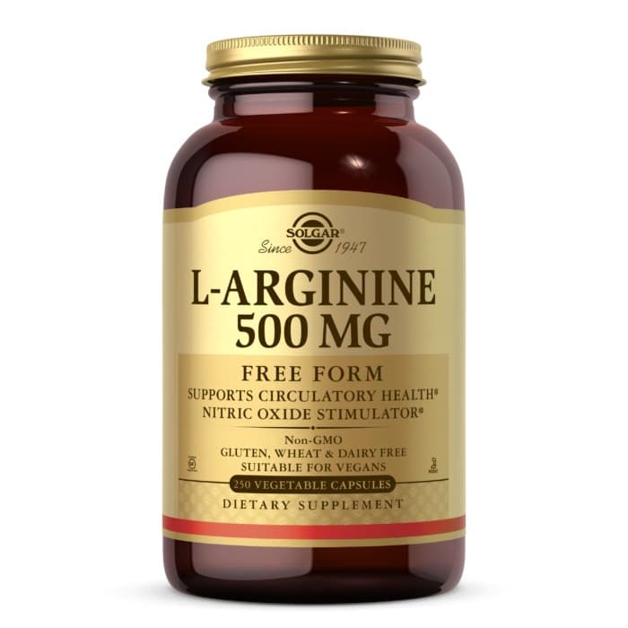 Solgar L Arginine Free Form 500mg 250 Caps – Solgar förpackning