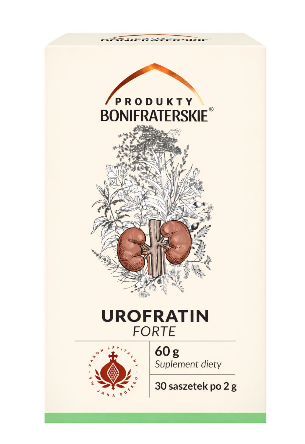 Produkty Bonifraterskie - Urofratin Forte - 60 g – Produkty Bonifraterskie förpackning