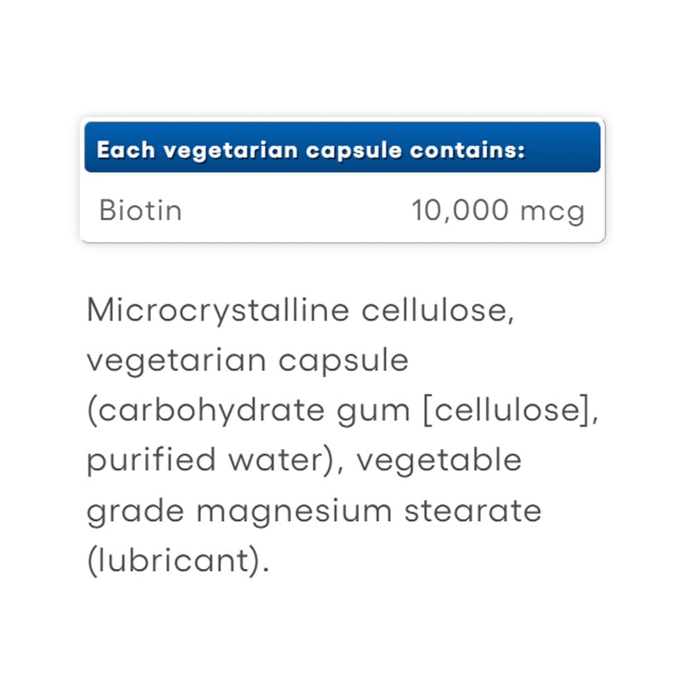 Natural Factors - Biotin Extra Strength - 60 Kapsler